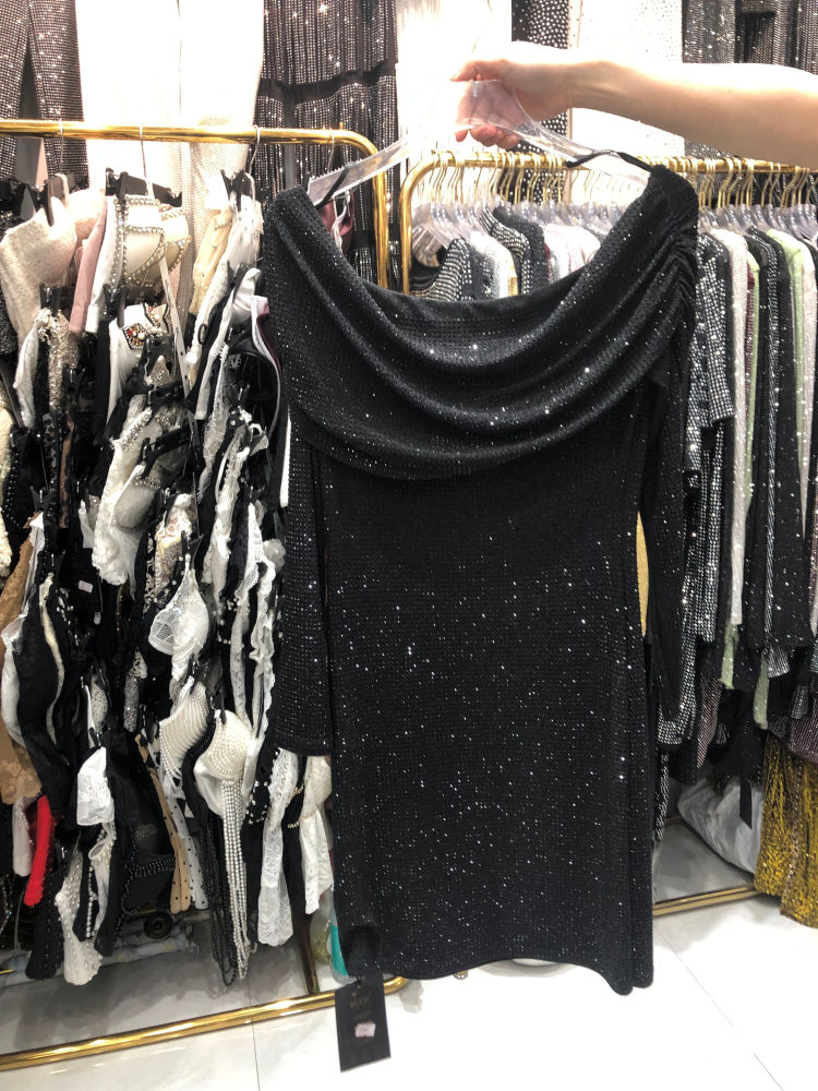 TWOTWINSTYLE Off Shoulder Patchwork Diamond Vintage Dress