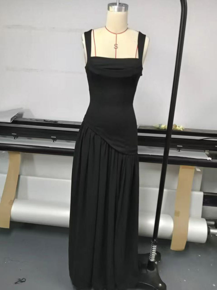 TWOTWINSTYLE Solid Sleeveles Tunic Side Split Fashion Dress