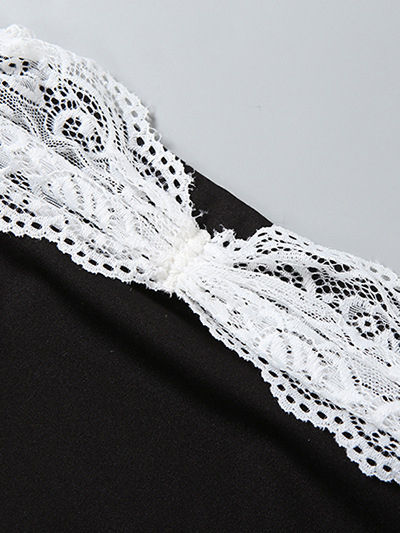 TWOTWINSTYLE Hollow Out Tunic Patchwork Lace Fashion Vest