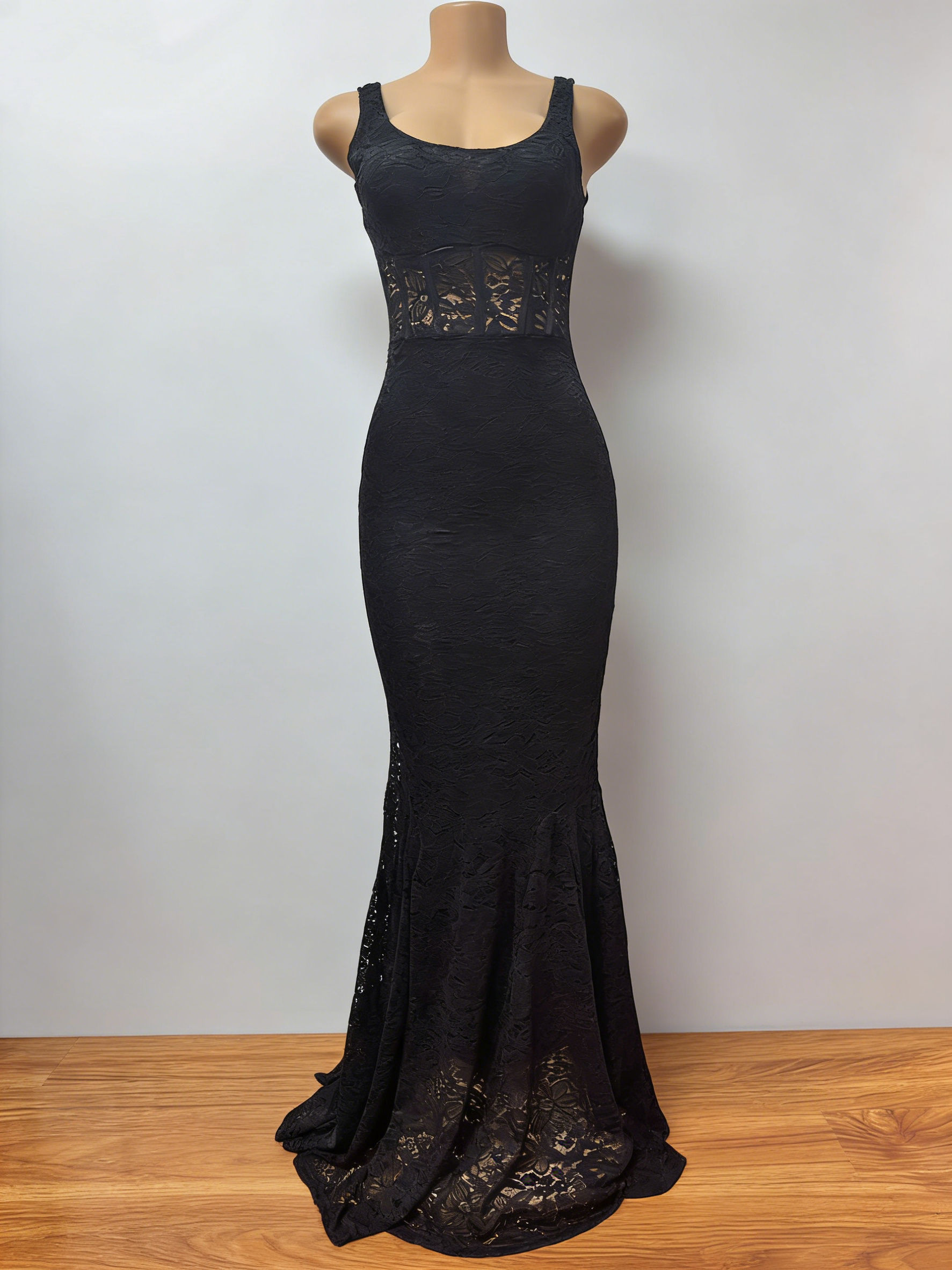 TWOTWINSTYLE Solid Sleeveles Tunic Spliced Lace Fashion Dress