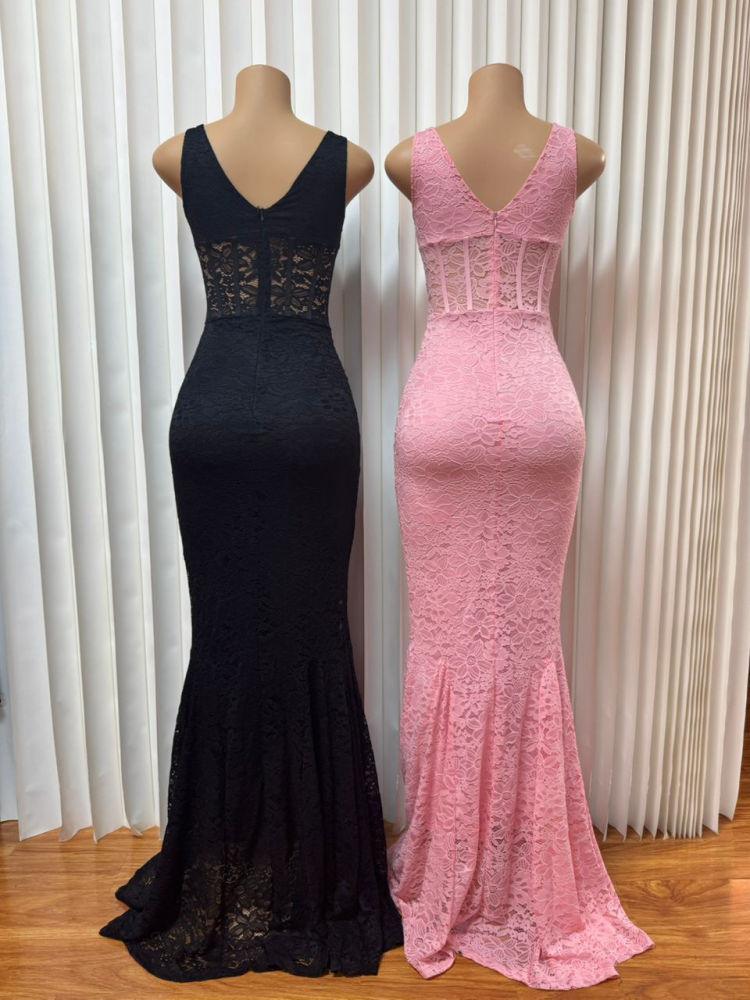 TWOTWINSTYLE Solid Sleeveles Tunic Spliced Lace Fashion Dress