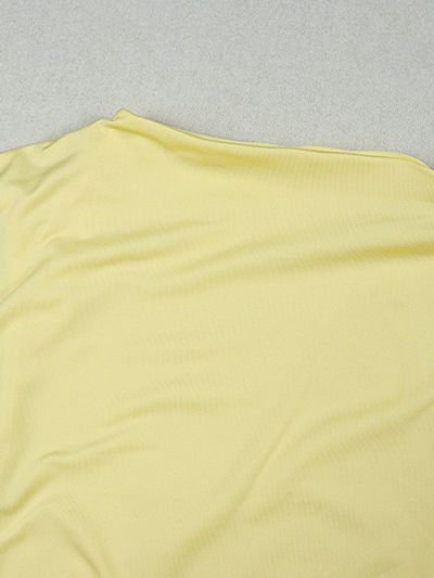 TWOTWINSTYLE Round Neck Solid Irregular Hem Elegant Dress