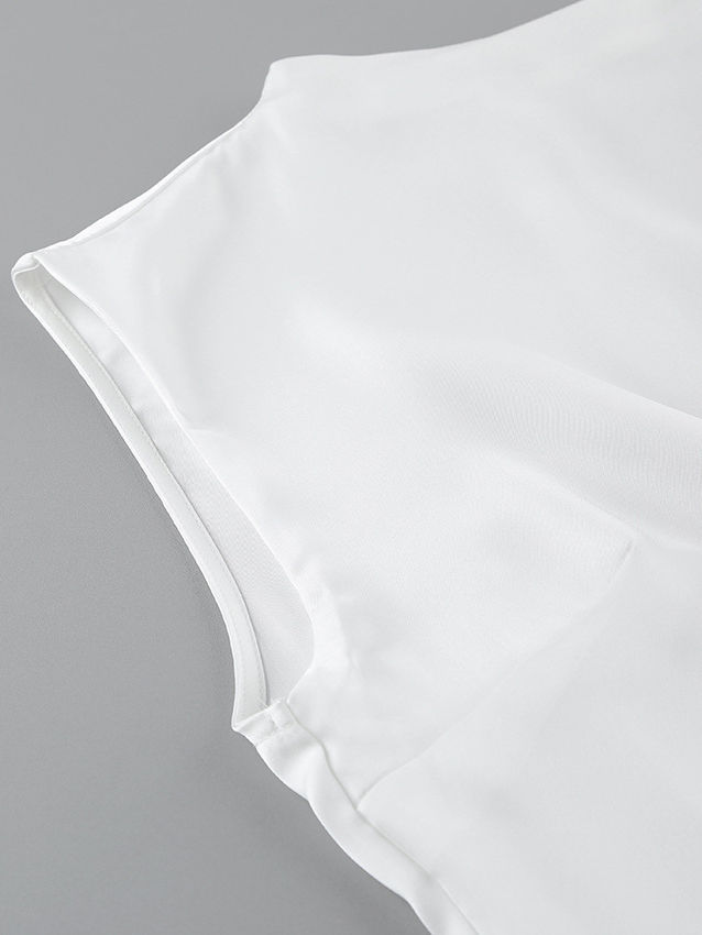TWOTWINSTYLE Stand Collar Off One Shoulder Designer Dress