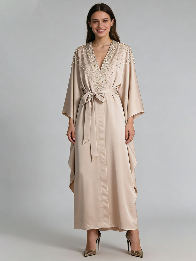 TWOTWINSTYLE Deep V Neck Patchwork Diamond Tunic Designer Coat