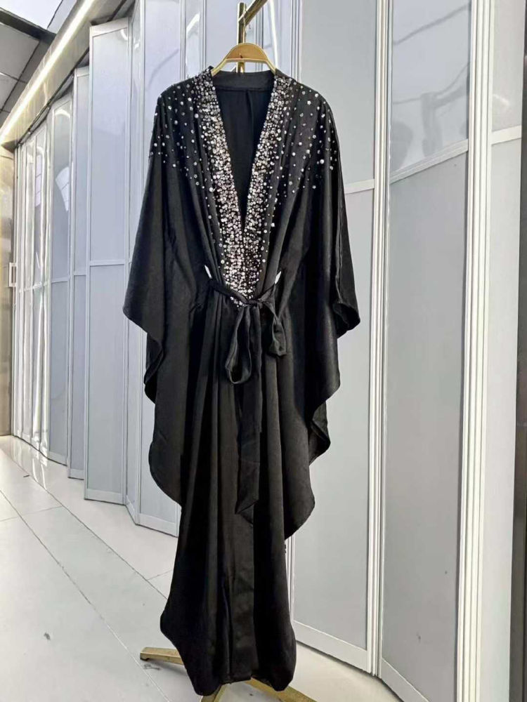 TWOTWINSTYLE Deep V Neck Patchwork Diamond Tunic Designer Coat