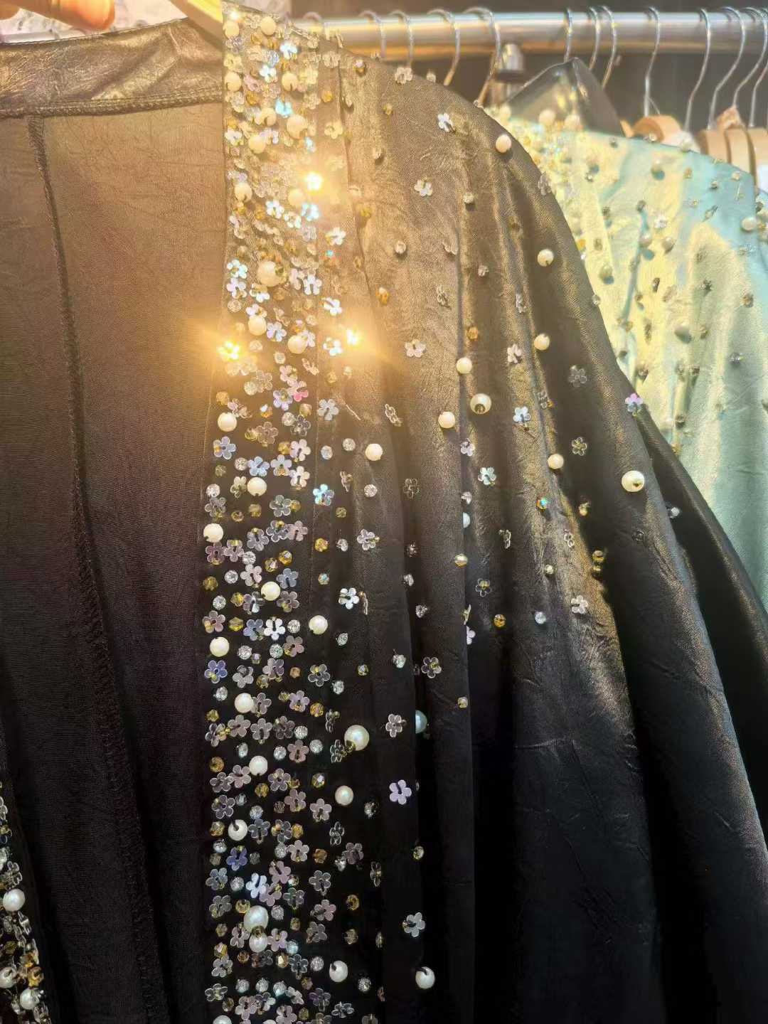TWOTWINSTYLE Deep V Neck Patchwork Diamond Tunic Designer Coat