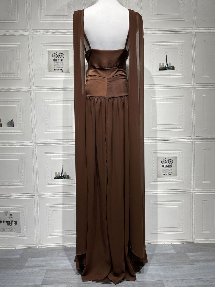 TWOTWINSTYLE Sleeveles Patchwork Lace Up High Waist Elegant Dress