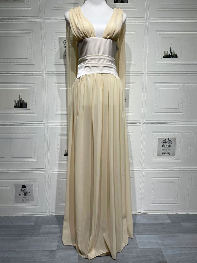 TWOTWINSTYLE Sleeveles Patchwork Lace Up High Waist Elegant Dress