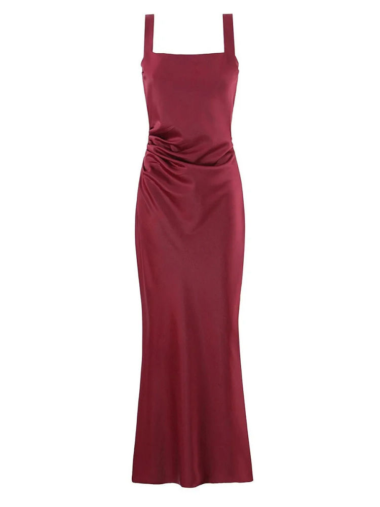 TWOTWINSTYLE Sleeveles Tunic Spliced Pleated Vintage Dress