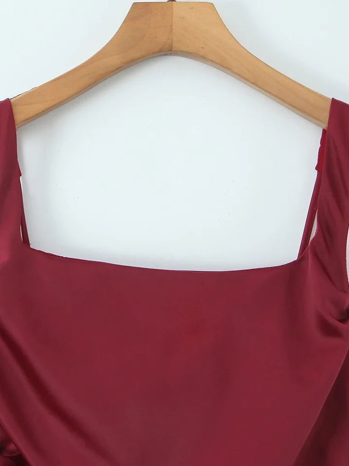 TWOTWINSTYLE Sleeveles Tunic Spliced Pleated Vintage Dress