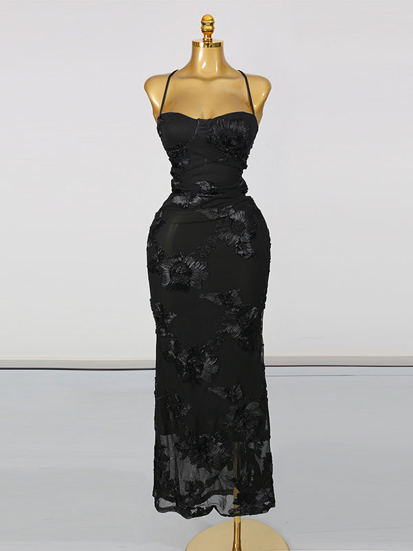 TWOTWINSTYLE Patchwork Applique Tunic Elegant Strapless Dress