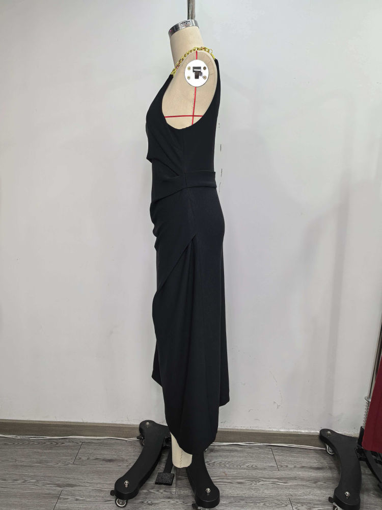 TWOTWINSTYLE Off Shoulder Asymmetrical Tunic Vintage Dress