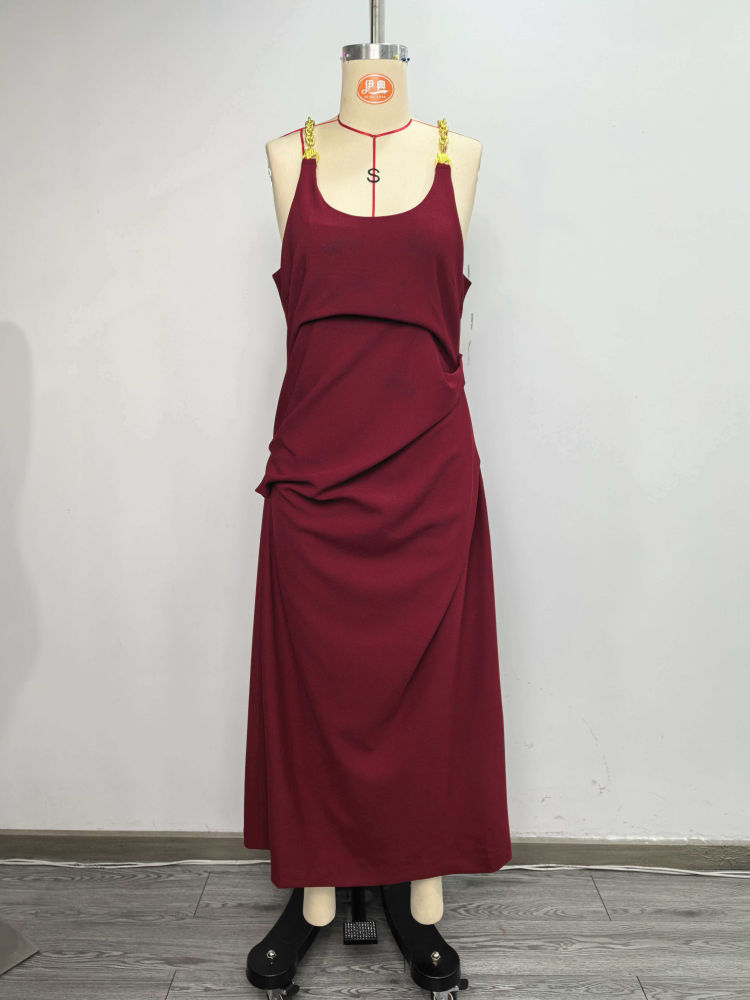 TWOTWINSTYLE Off Shoulder Asymmetrical Tunic Vintage Dress