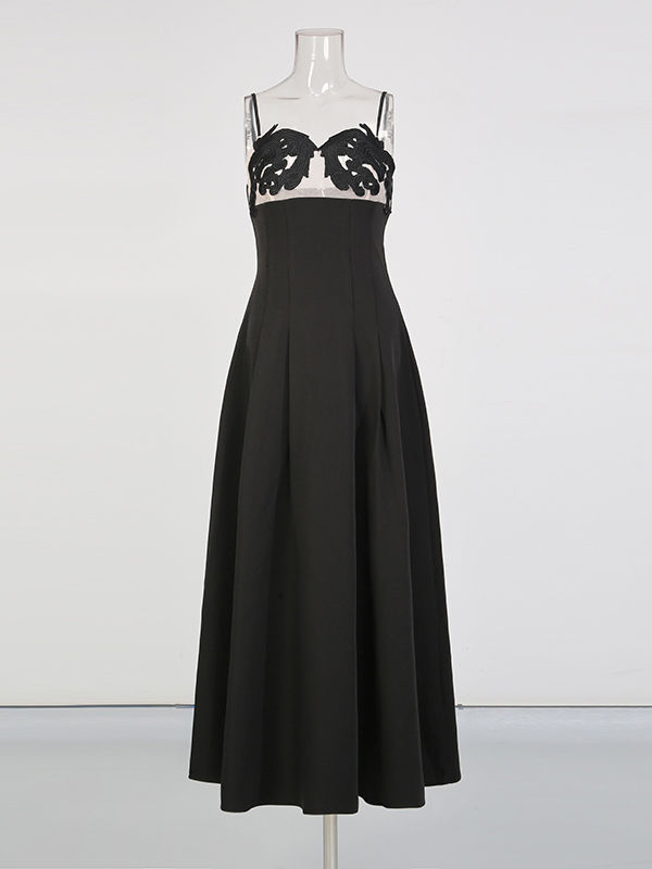 TWOTWINSTYLE Off Shoulder High Waist Vintage Midi Dress