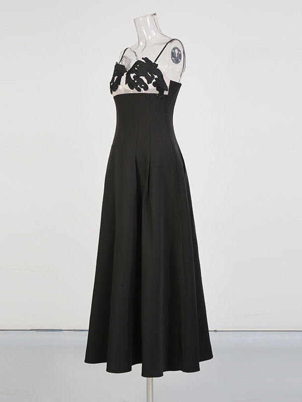 TWOTWINSTYLE Off Shoulder High Waist Vintage Midi Dress