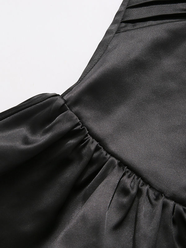 TWOTWINSTYLE Hit Color Backless Tunic Sexy Dress