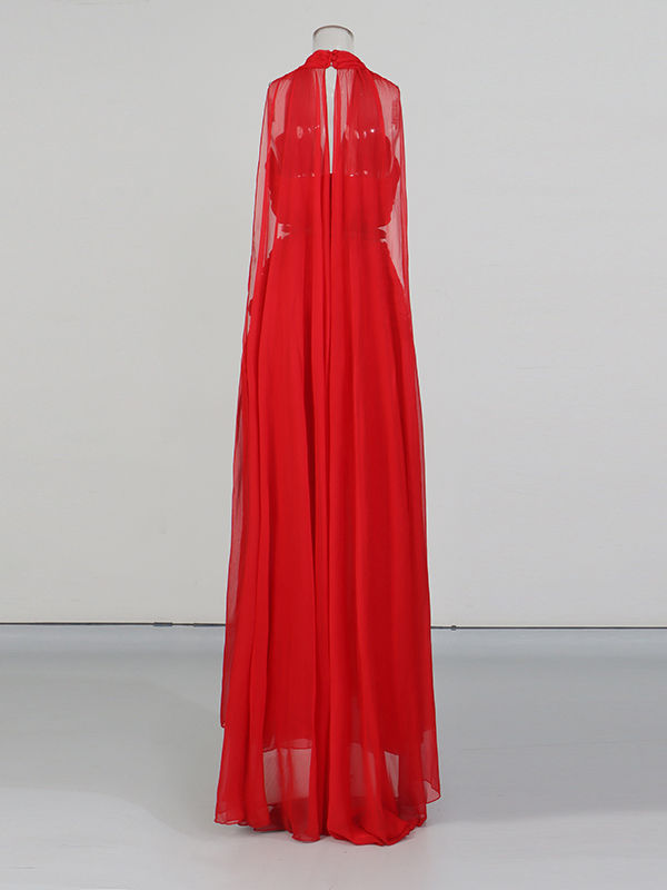TWOTWINSTYLE Deep V Neck Hollow Out Designer Dress
