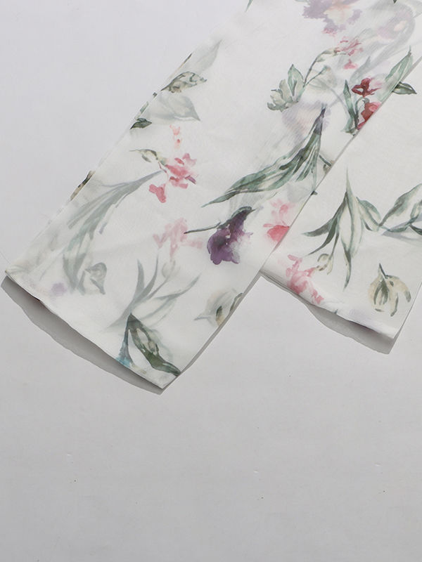 TWOTWINSTYLE Stand Collar Sleeveles Spliced Print Elegant Dress