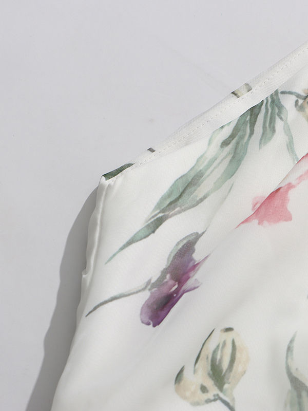 TWOTWINSTYLE Stand Collar Sleeveles Spliced Print Elegant Dress