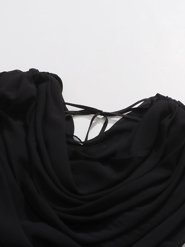 TWOTWINSTYLE Long Sleeve High Waist Temperament Dress