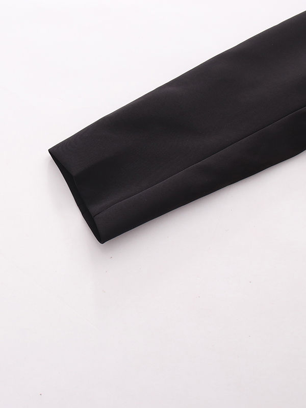 TWOTWINSTYLE Lapel Spliced Diamond Coat Wide Leg Pants Temperament Set