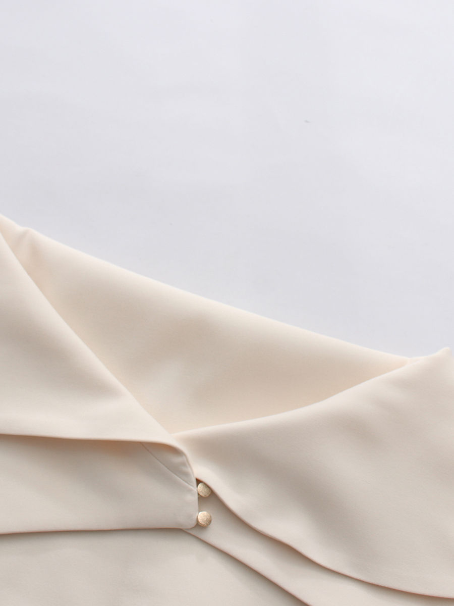 TWOTWINSTYLE Backless Sleeveles Spliced Belt Elegant Dress