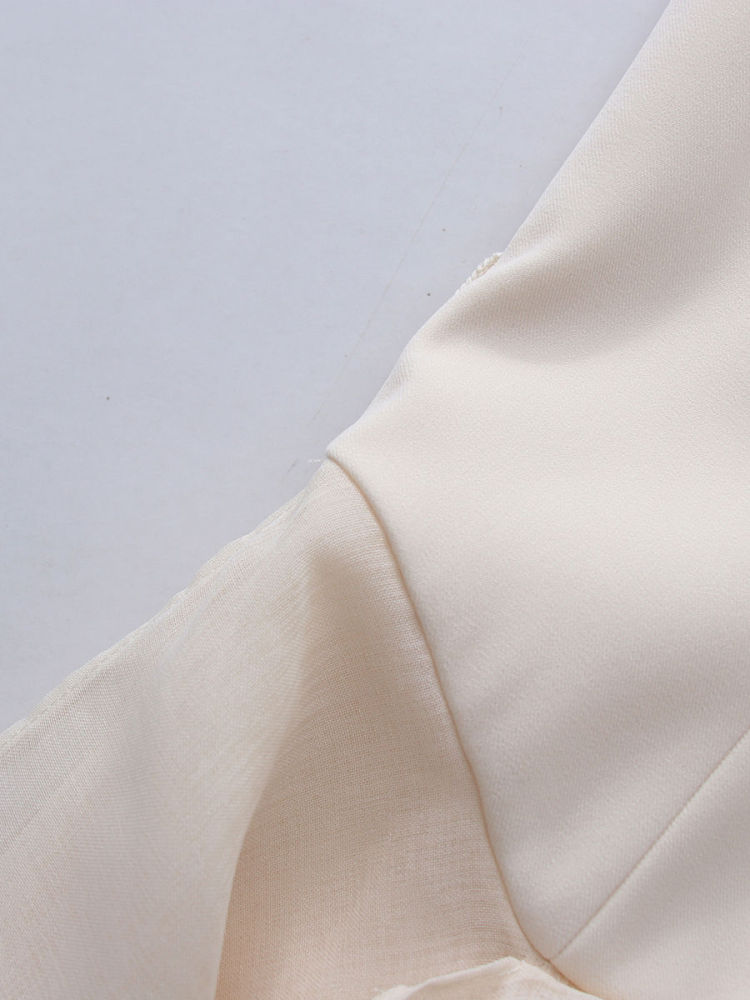 TWOTWINSTYLE Backless Sleeveles Spliced Belt Elegant Dress