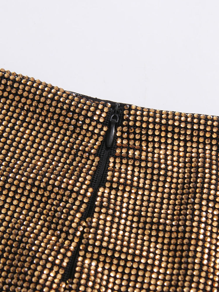 TWOTWINSTYLE Spliced Sequins Patchwork Lace Vintage Dress