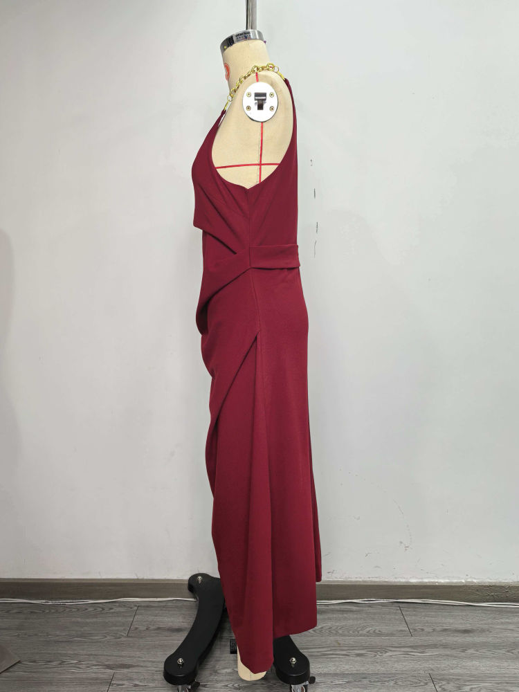 TWOTWINSTYLE Off Shoulder Asymmetrical Tunic Vintage Dress
