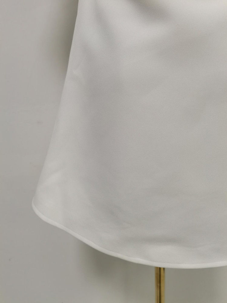 TWOTWINSTYLE Solid Off One Shoulder Tunic Designer Dress