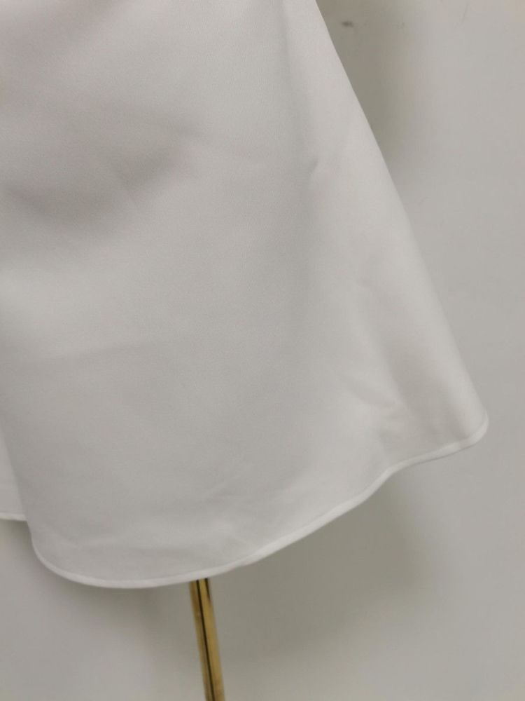 TWOTWINSTYLE Solid Off One Shoulder Tunic Designer Dress