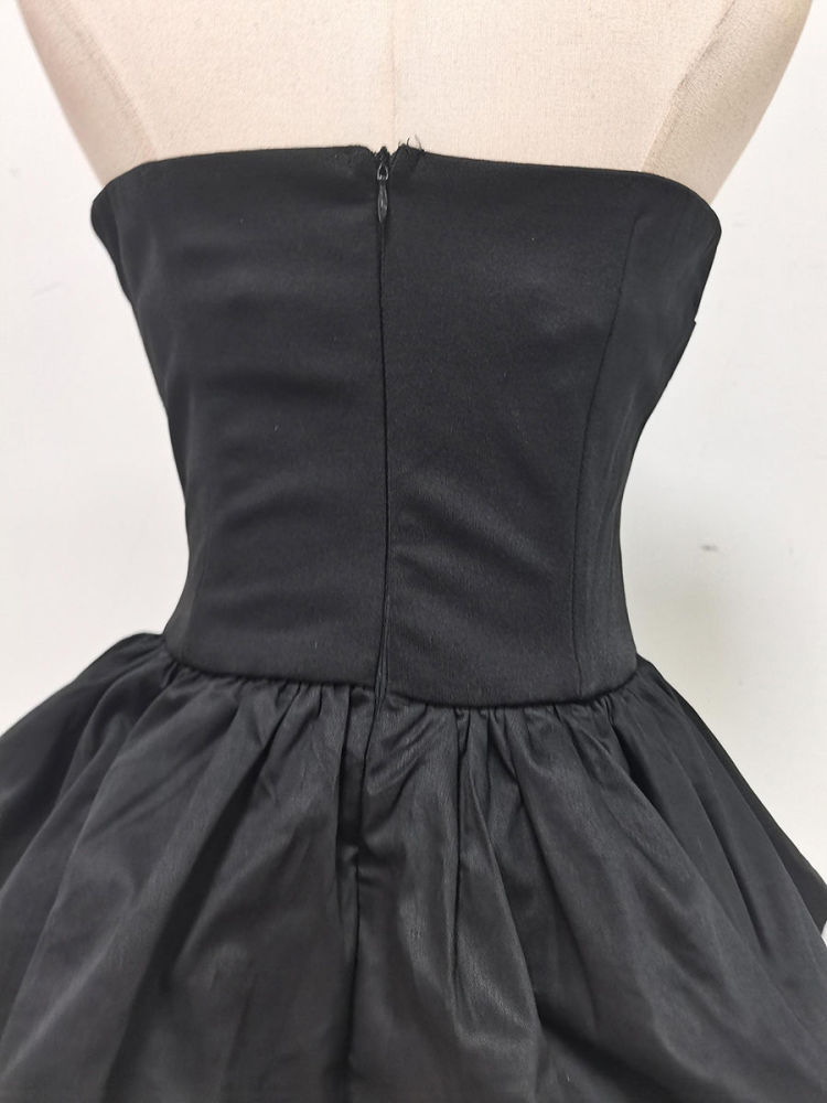 TWOTWINSTYLE Hit Color Off Shoulder Spliced Ruffles Fashion Dress