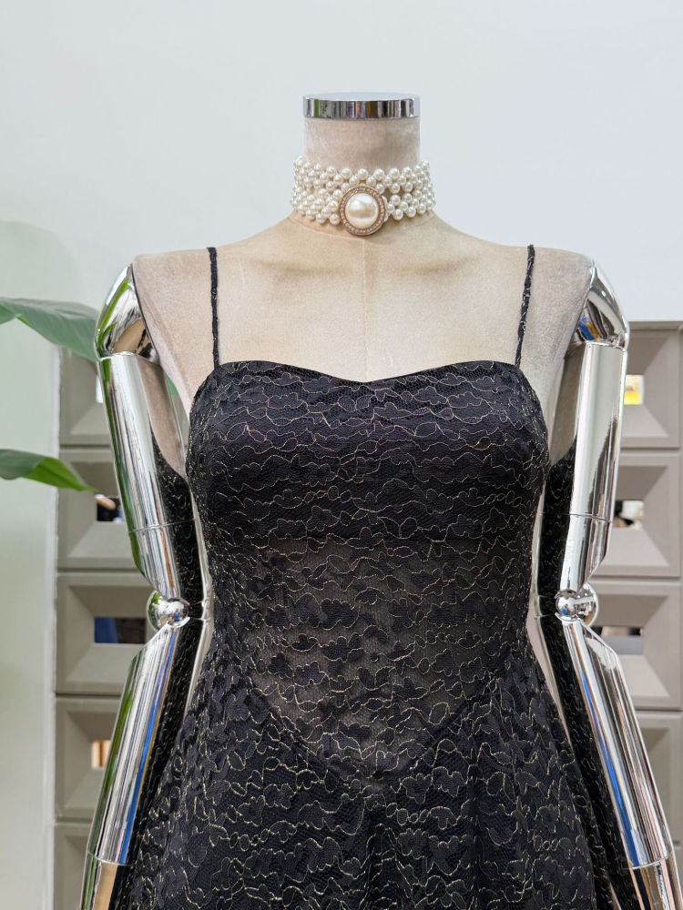 TWOTWINSTYLE Off Shoulder Spliced Mesh Tunic Designer Dress