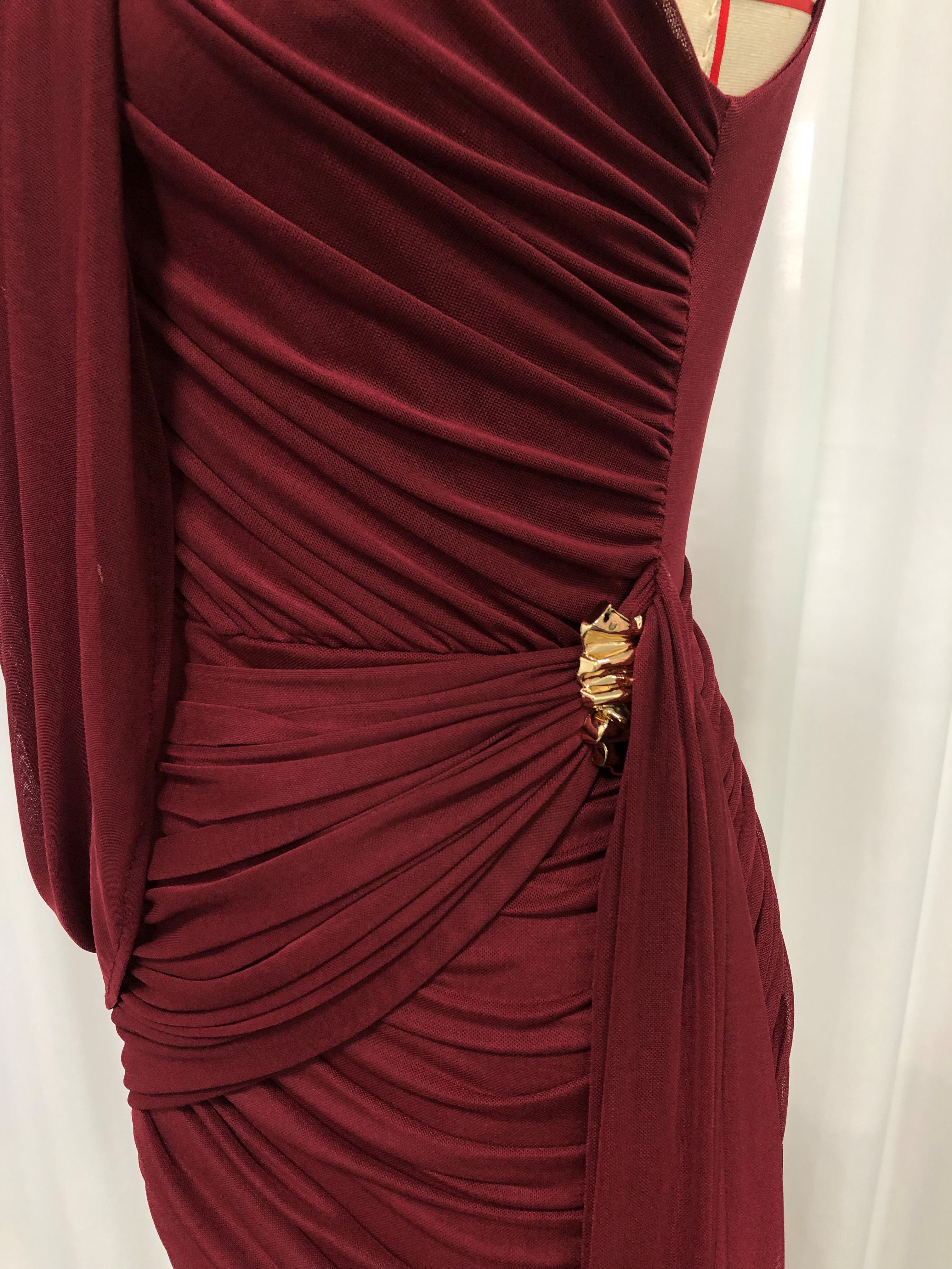 TWOTWINSTYLE Off One Shoulder Patchwork Lace Up Fashion Dress