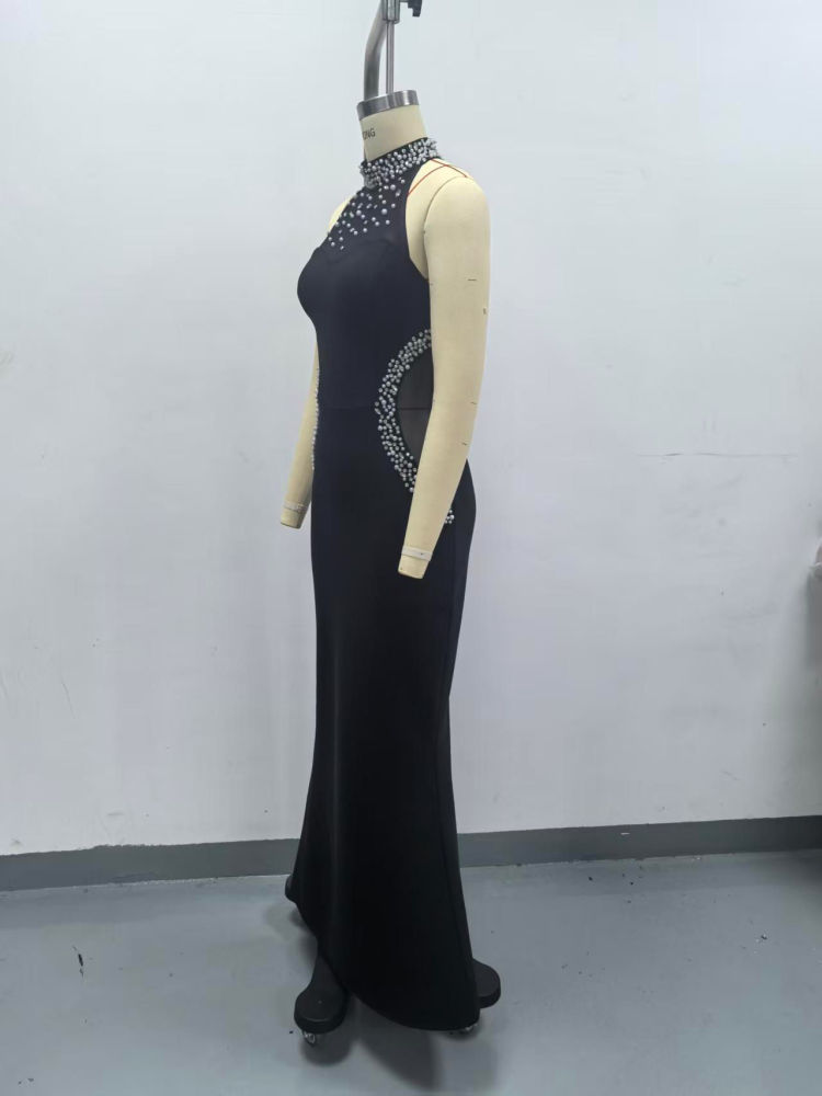 TWOTWINSTYLE Off Shoulder Patchwork Diamond Elegant Dress