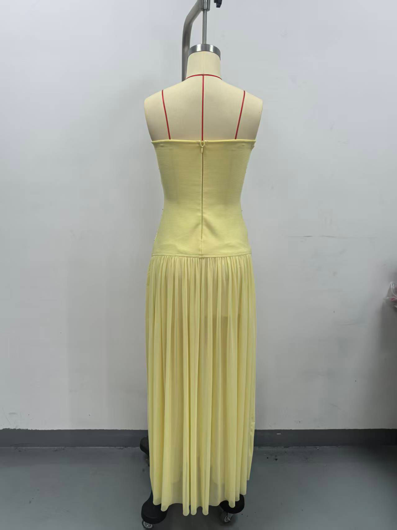 TWOTWINSTYLE Off Shoulder Patchwork Diamond High Waist Fashion Dress