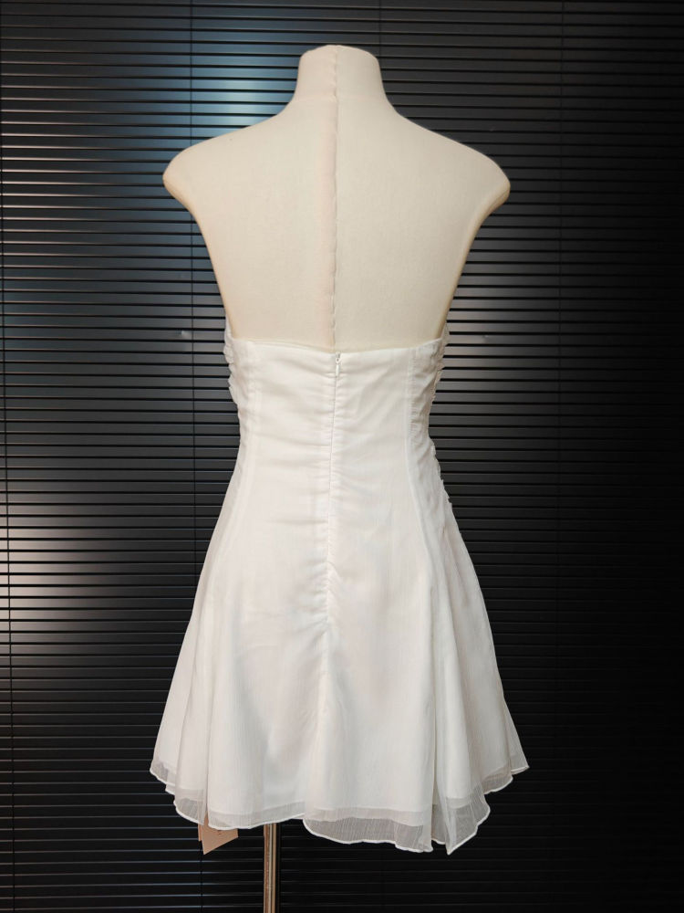 TWOTWINSTYLE Backless Pleated Hollow Out Fashion Dress