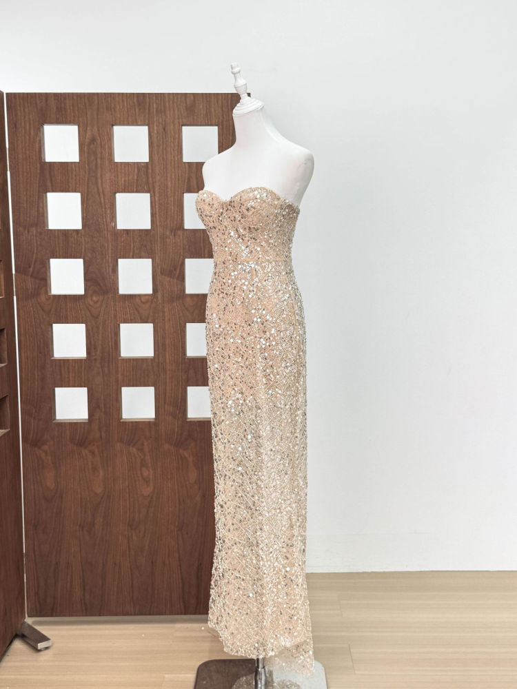 TWOTWINSTYLE Off Shoulder Tunic Patchwork Sequins Fashion Dress
