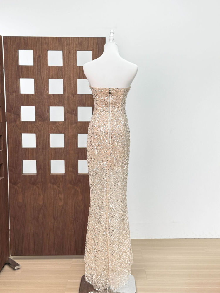 TWOTWINSTYLE Off Shoulder Tunic Patchwork Sequins Fashion Dress