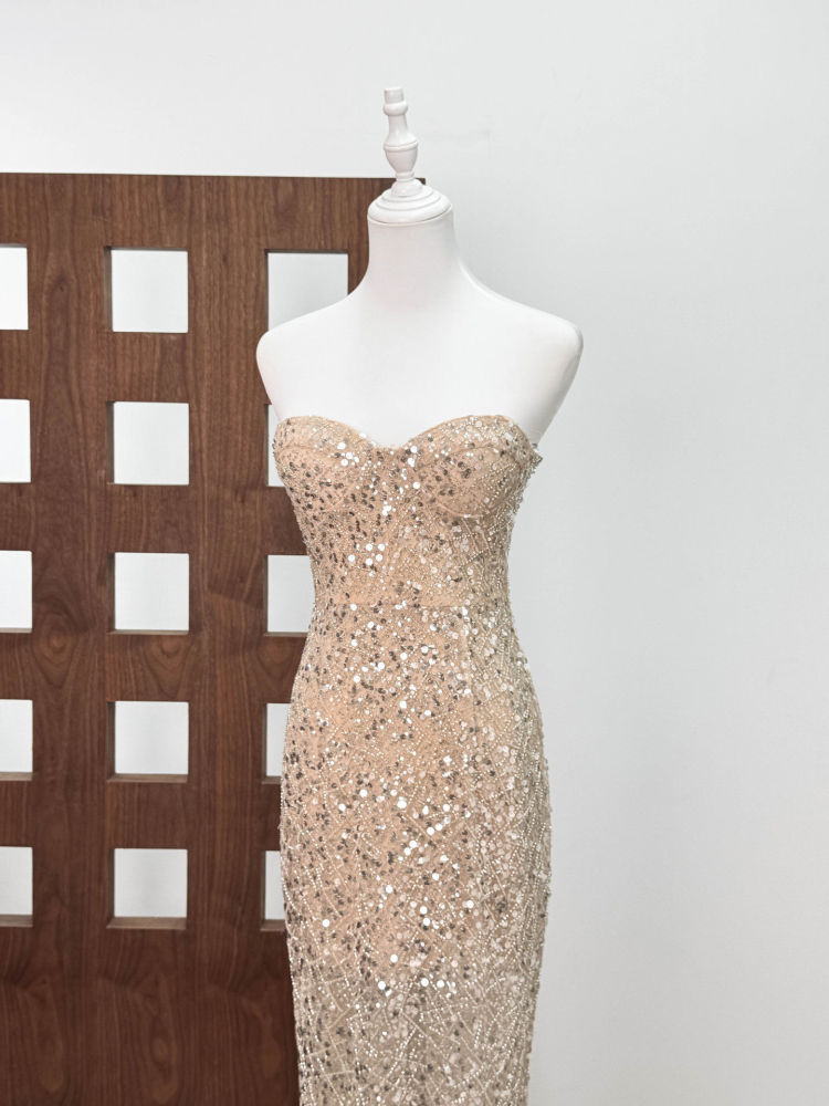 TWOTWINSTYLE Off Shoulder Tunic Patchwork Sequins Fashion Dress