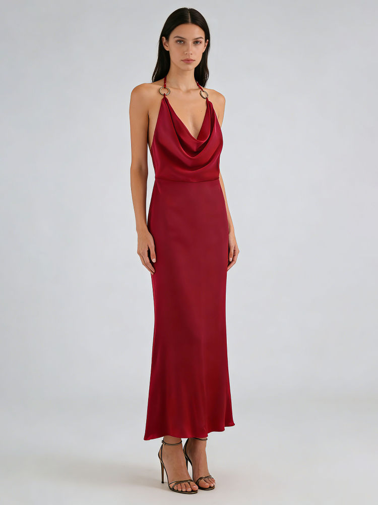 TWOTWINSTYLE Solid Off Shoulder V Neck Tunic Slimming Dress