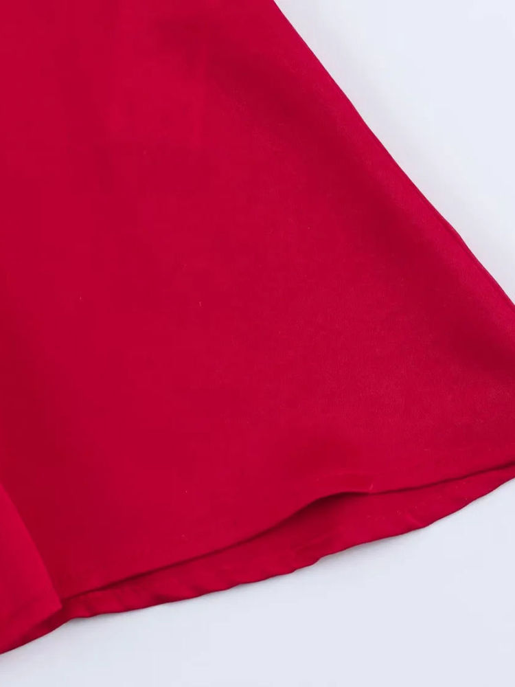 TWOTWINSTYLE Solid Off Shoulder V Neck Tunic Slimming Dress