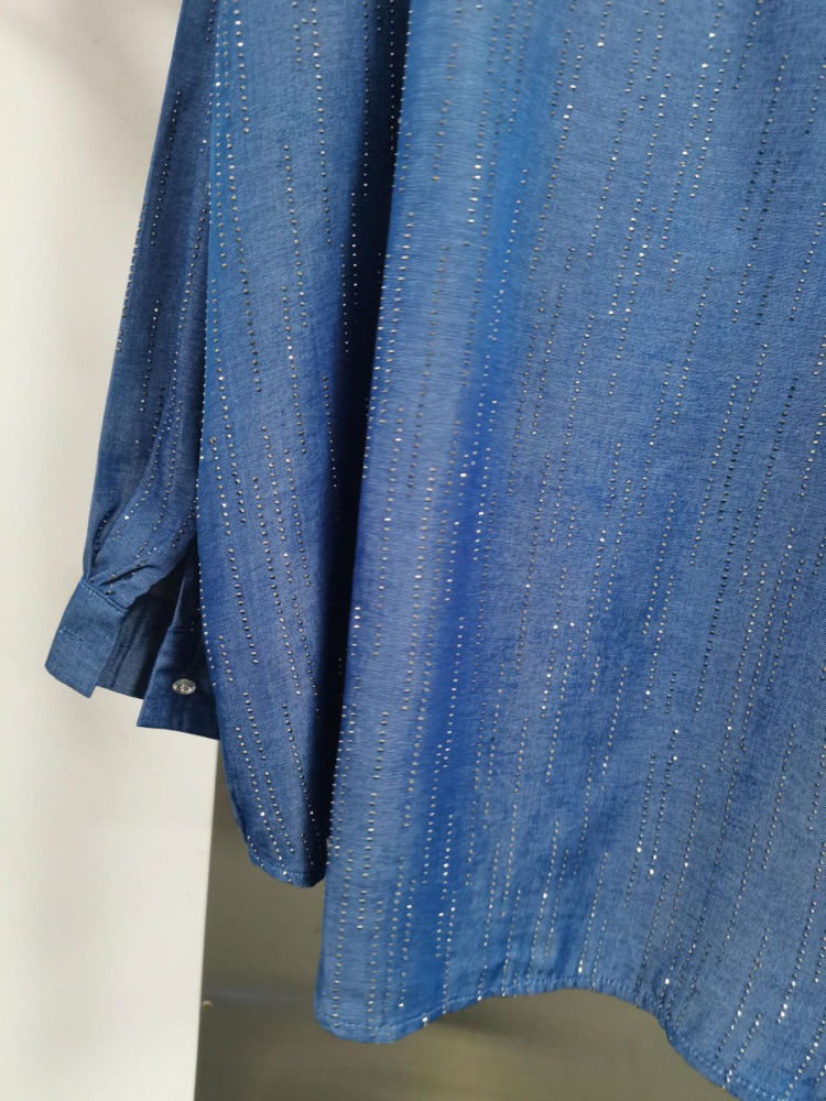 TWOTWINSTYLE Lapel Spliced Diamond Top Loose Tunic Pants Temperament Two Piece Set