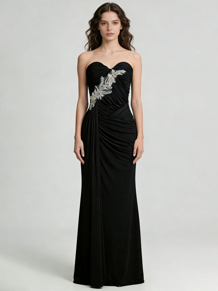 TWOTWINSTYLE Patchwork Diamond Pleated High Waist Designer Dress