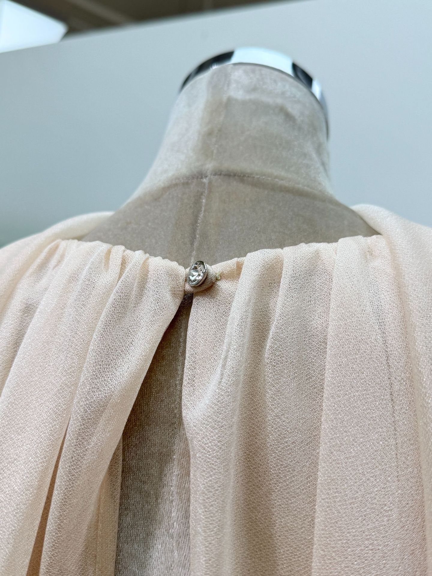 TWOTWINSTYLE Stand Collar Patchwork 3D Flower Irregular Hem Elegant Dress