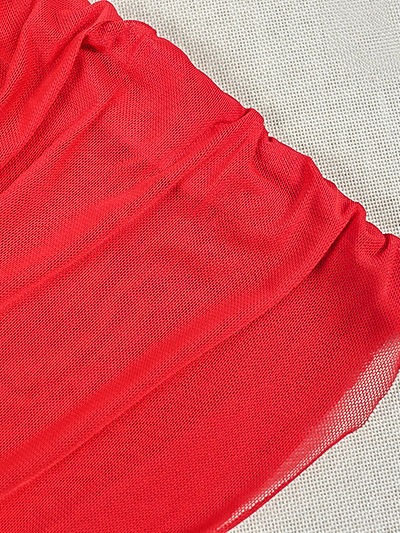 TWOTWINSTYLE V Neck Backless Spliced Lace Up Sexy Dress