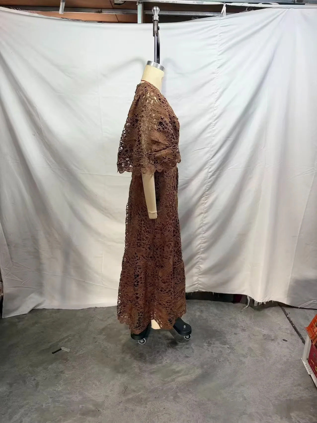 TWOTWINSTYLE V Neck Tunic Patchwork Lace Vintage Dress