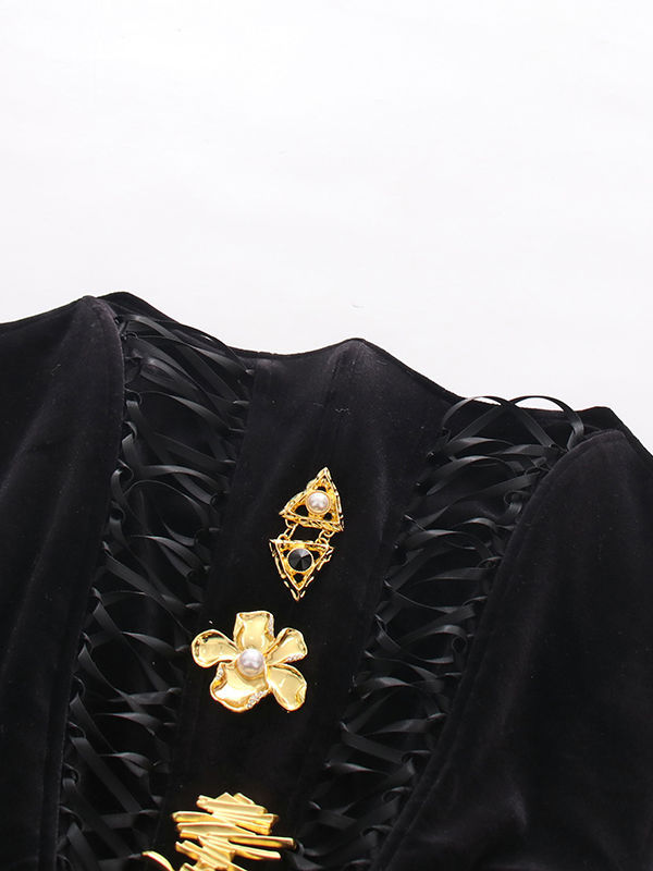 TWOTWINSTYLE Solid Off Shoulder Spliced Decoration Tunic Fashion Dress