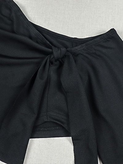 TWOTWINSTYLE Off One Shoulder Crop Top High Waist Skirt Fashion Set