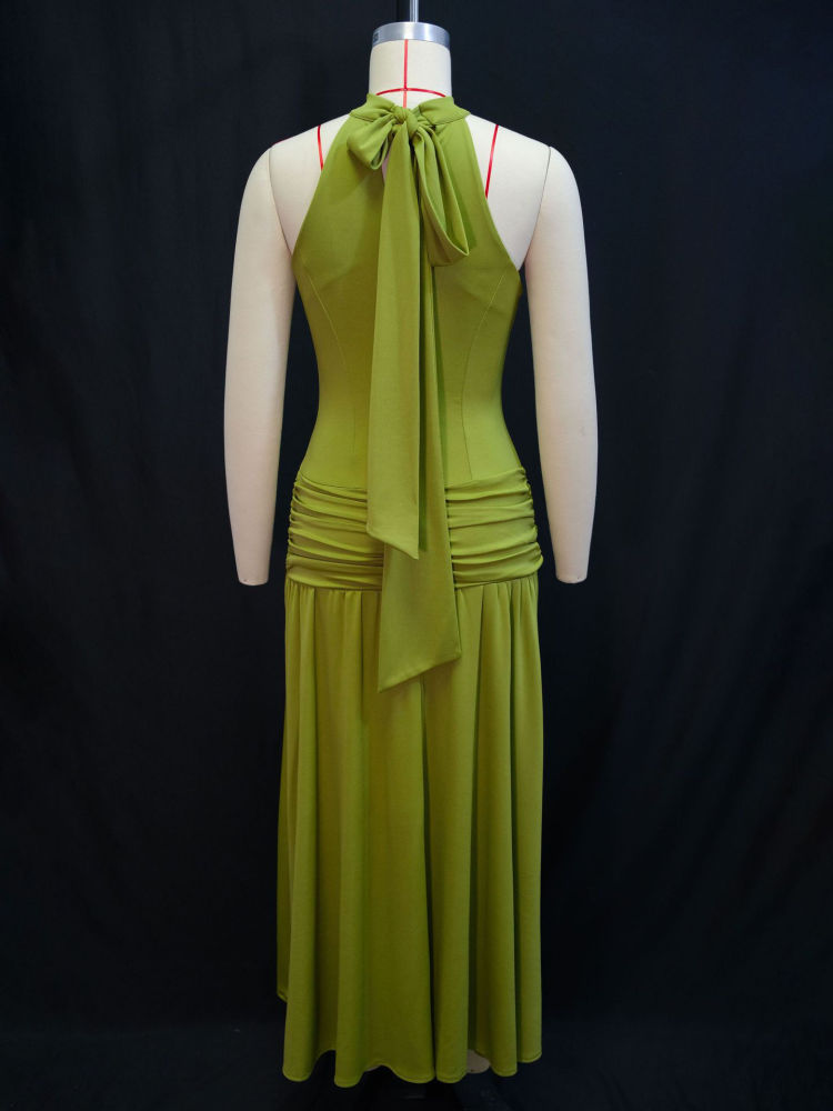 TWOTWINSTYLE Off Shoulder Tunic Pleated Vintage Dress